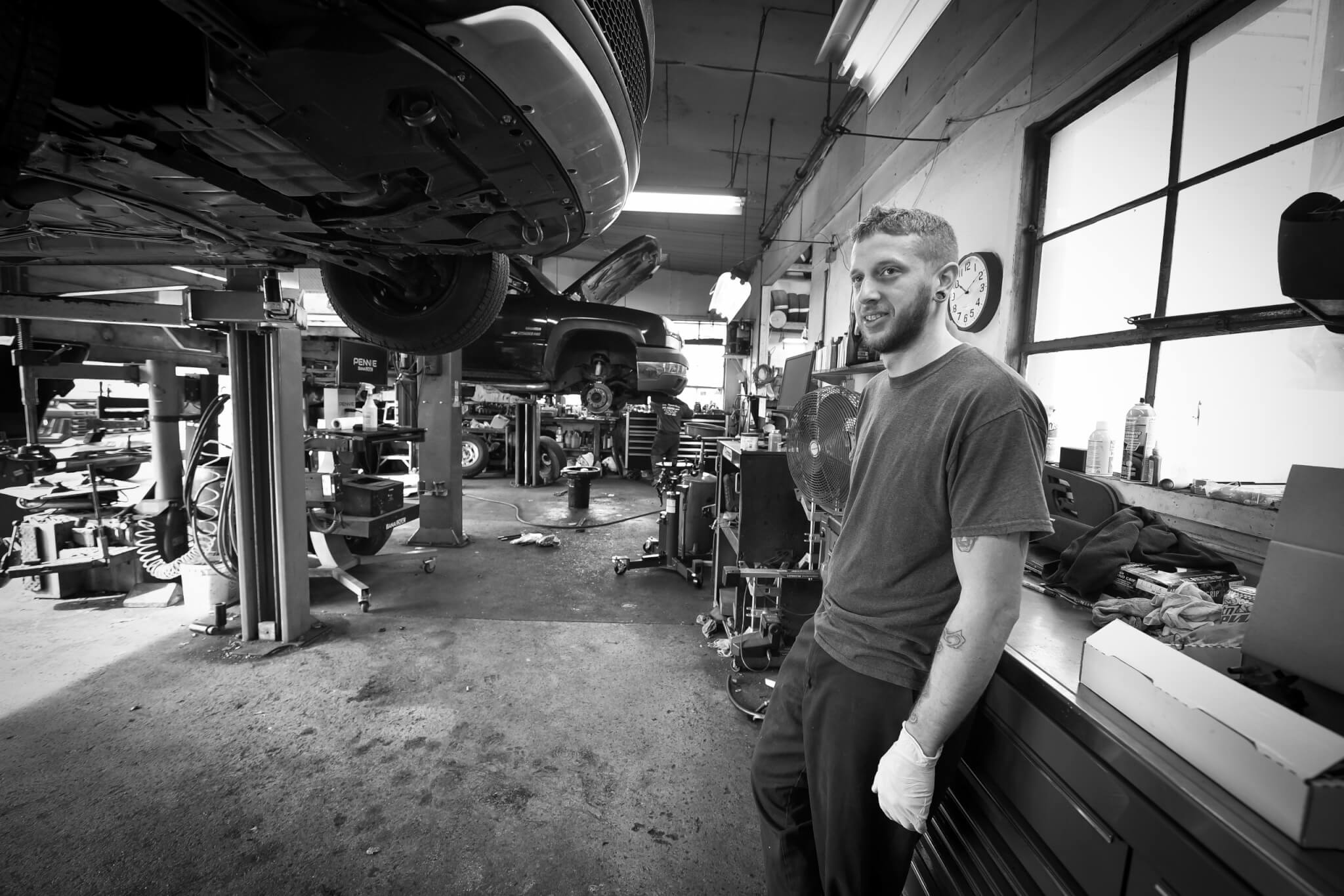 Logan Brown, champion auto technician. Photo by Shop Press photographer Mike Apice.