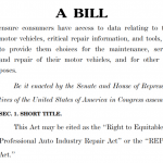 Screenshot of draft of REPAIR Act