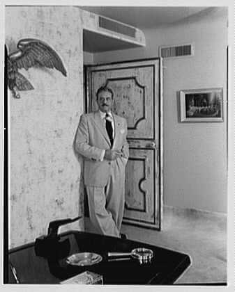 Photo portrait of Raymond Loewy at his New York City office