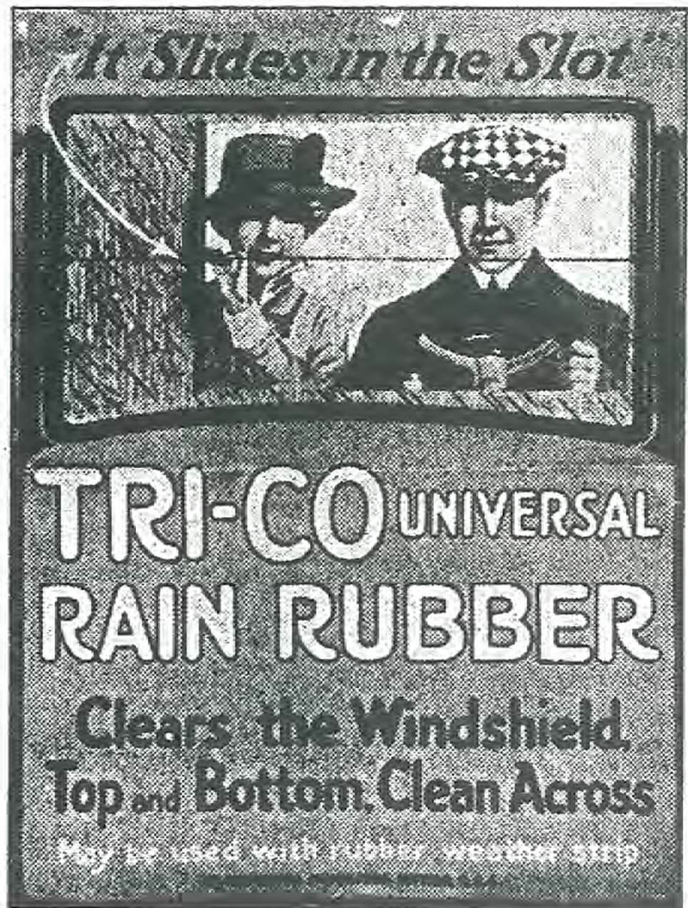 Early ad for Rain Rubber