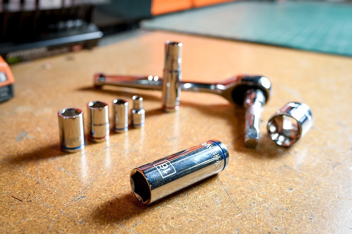 Sockets on a work bench