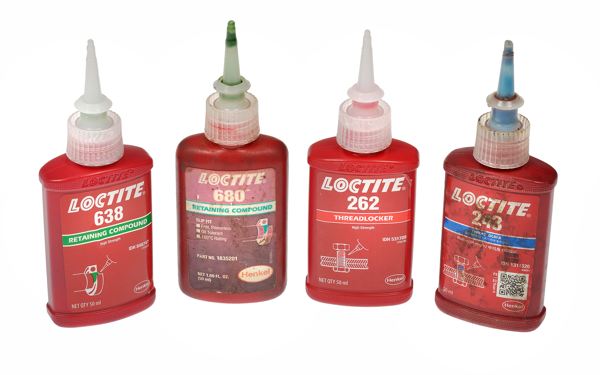 fake loctite products on a table