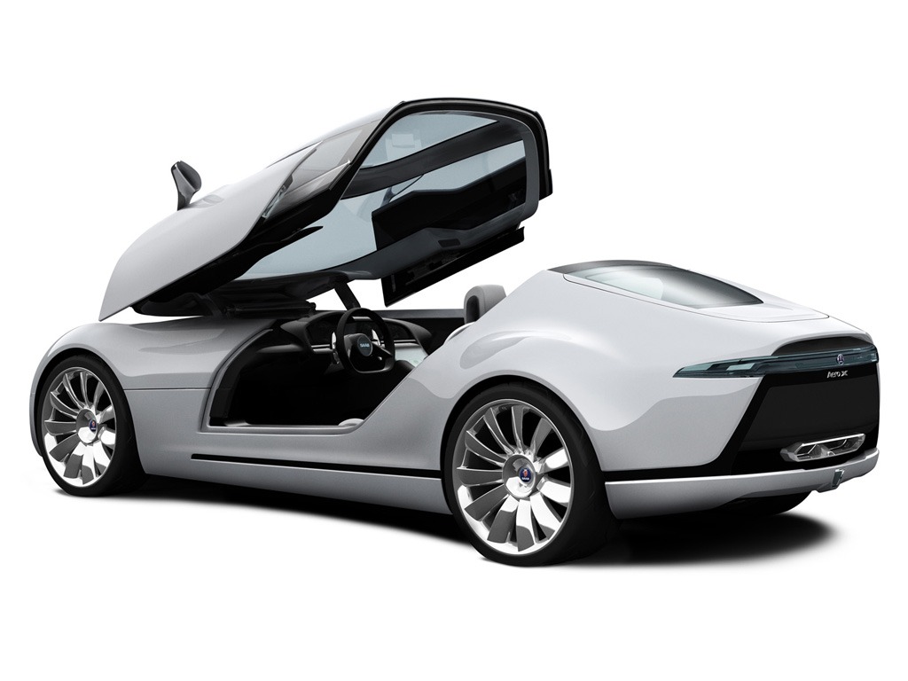 Canopy doors on a Saab concept car.