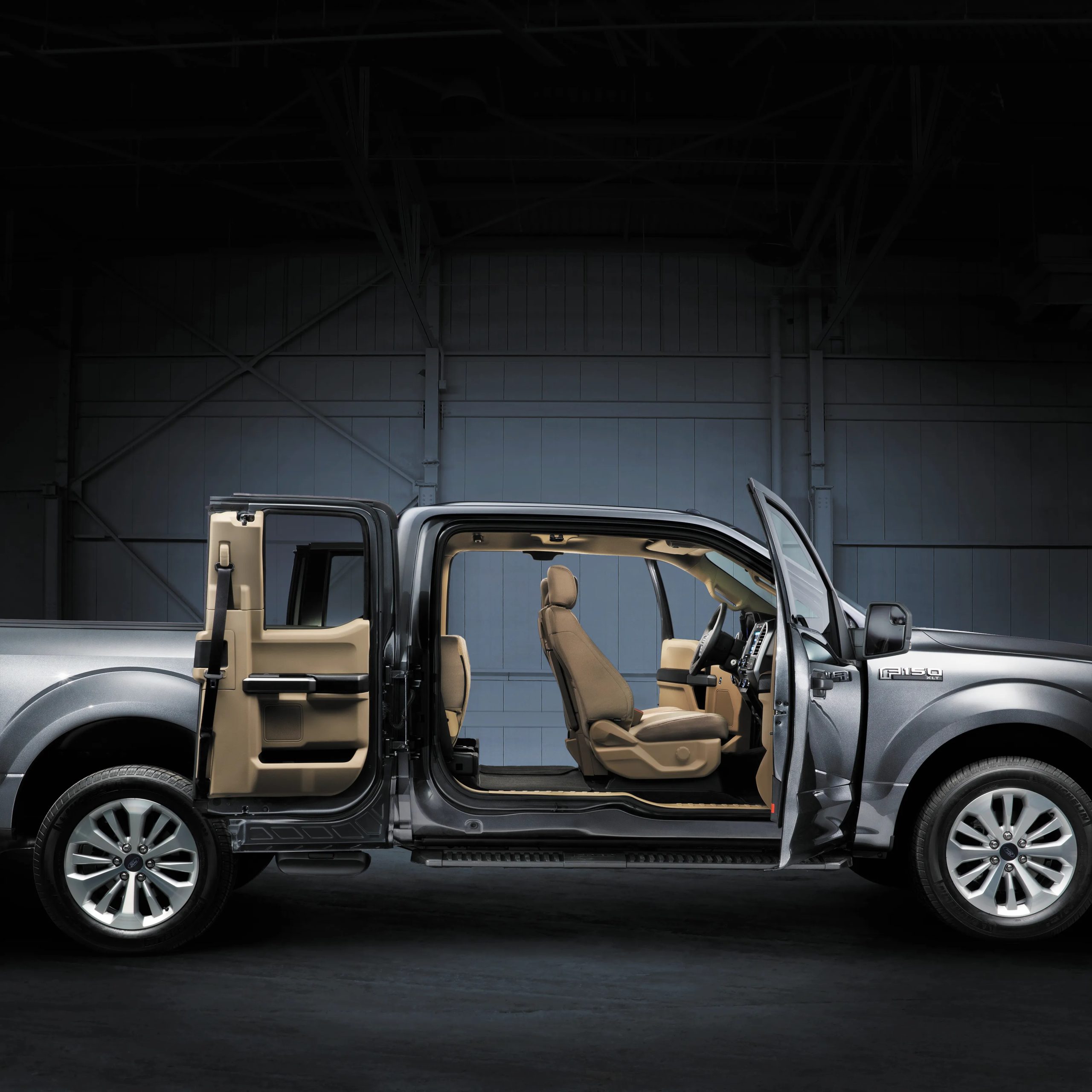 F-150 with clamshell doors.
