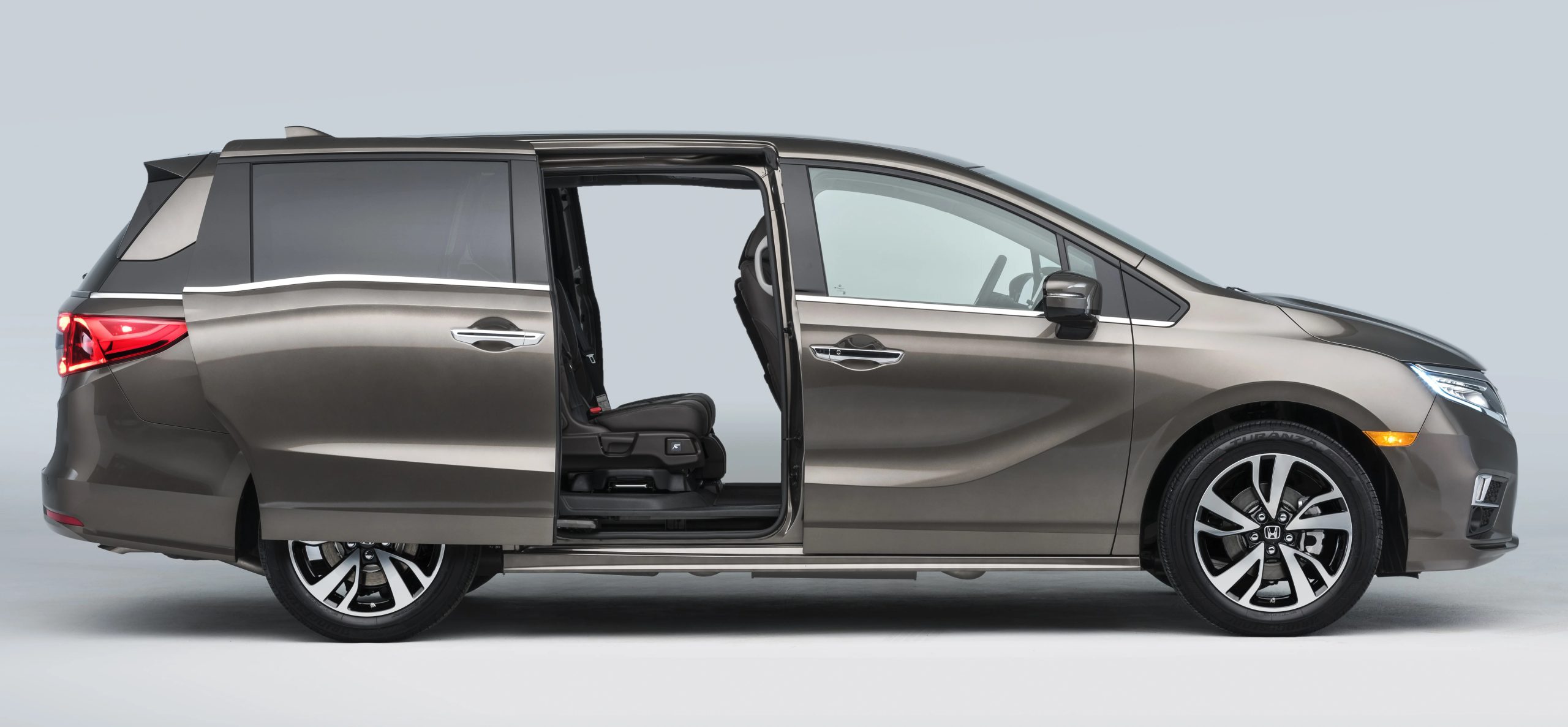 Sliding door on a minivan.