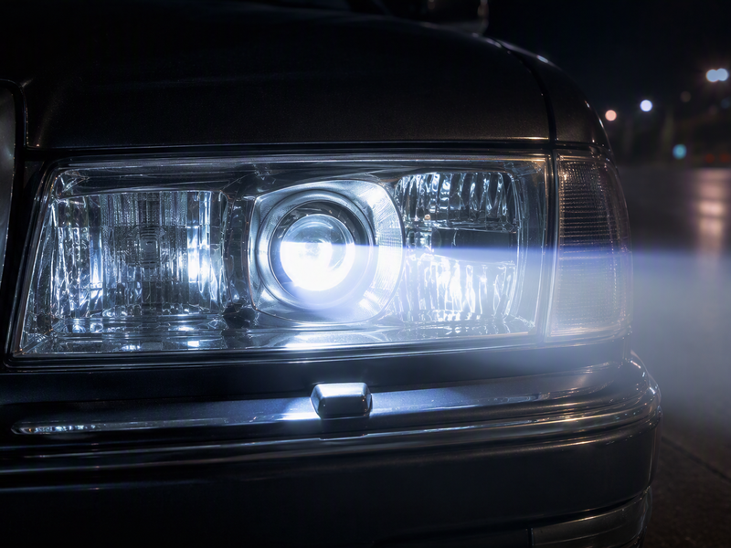 HID headlights introduced a brighter, whiter beam using an electric arc inside a gas-filled bulb.