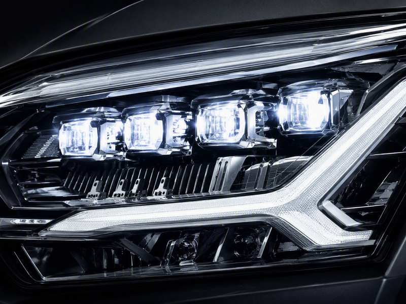 LED technology combined efficient illumination with new possibilities for headlight styling and control.