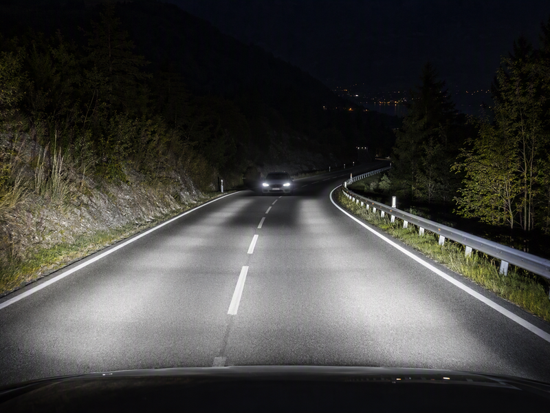 Matrix LED systems selectively control individual light segments to illuminate the road while limiting glare.